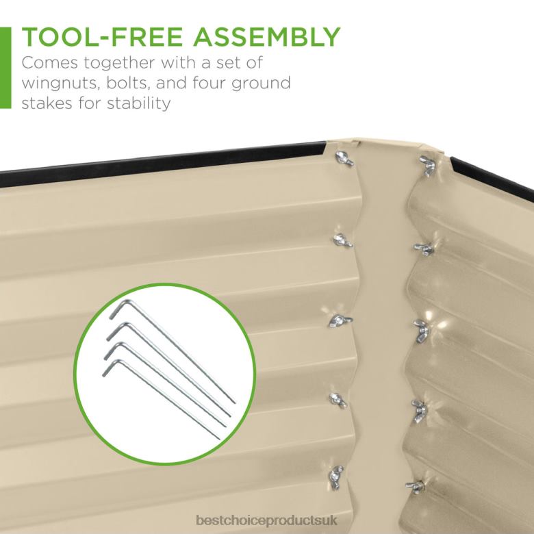 Lawn & Garden | Best Choice ProductsOutdoor Metal Raised Garden Bed for Vegetables, Flowers, Herbs N62R462 Beige