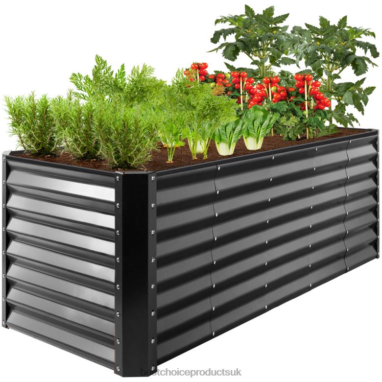 Lawn & Garden | Best Choice ProductsOutdoor Metal Raised Garden Bed for Vegetables, Flowers, Herbs N62R469 Charcoal