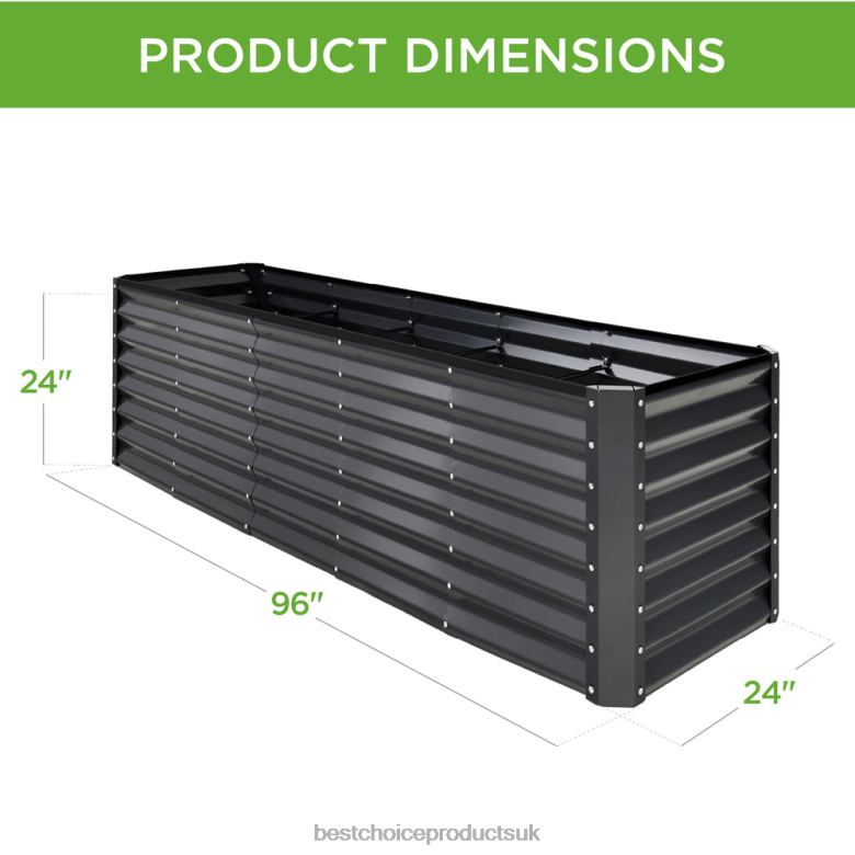 Lawn & Garden | Best Choice ProductsOutdoor Metal Raised Garden Bed for Vegetables, Flowers, Herbs N62R469 Charcoal