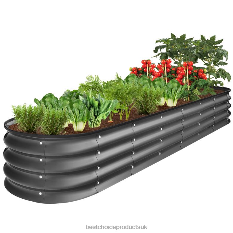 Lawn & Garden | Best Choice ProductsOutdoor Metal Raised Oval Garden Bed for Vegetables, Flowers N62R466 Charcoal
