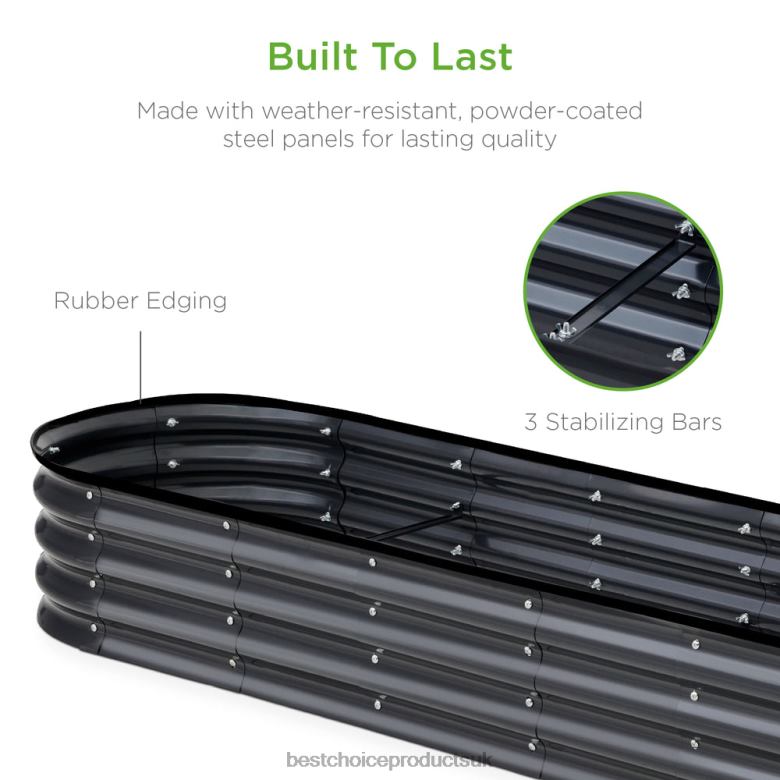 Lawn & Garden | Best Choice ProductsOutdoor Metal Raised Oval Garden Bed for Vegetables, Flowers N62R466 Charcoal