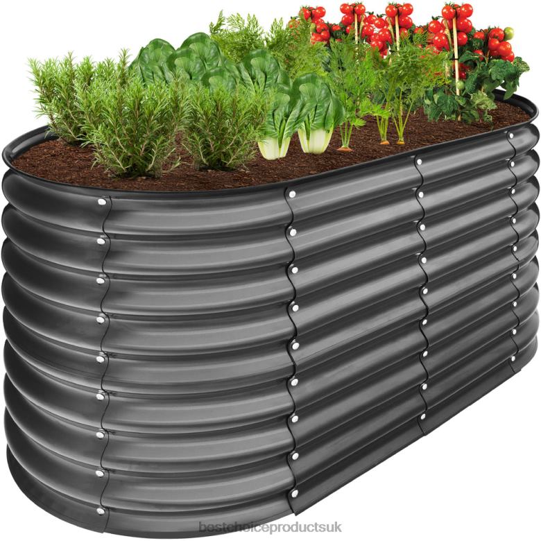 Lawn & Garden | Best Choice ProductsOutdoor Raised Metal Oval Garden Bed, Planter Box N62R969 Charcoal