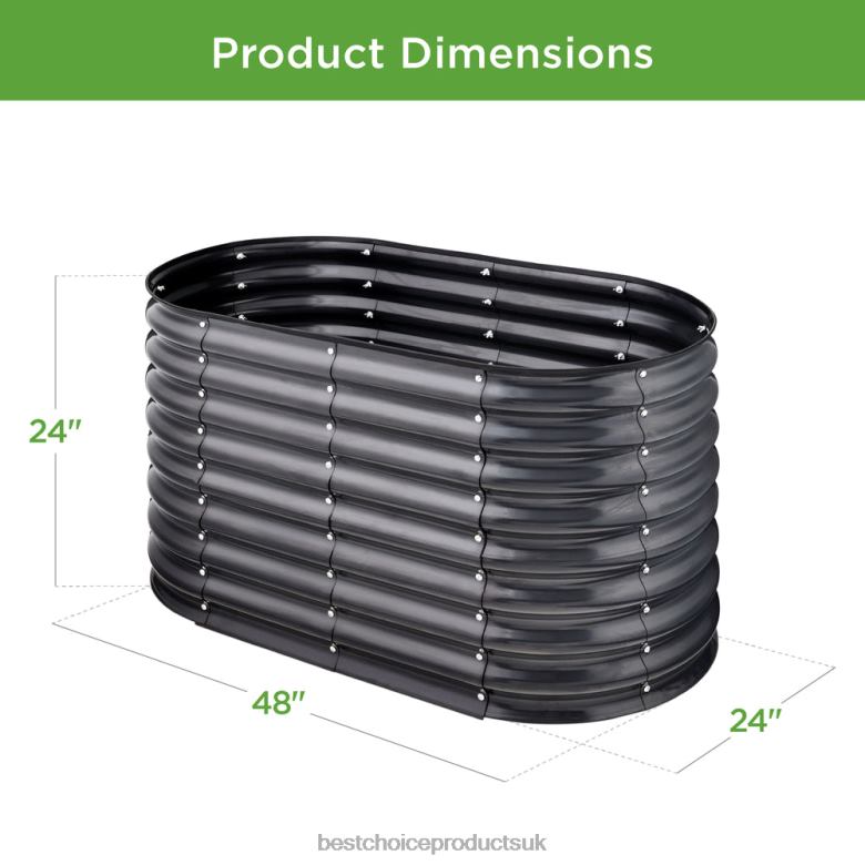 Lawn & Garden | Best Choice ProductsOutdoor Raised Metal Oval Garden Bed, Planter Box N62R969 Charcoal