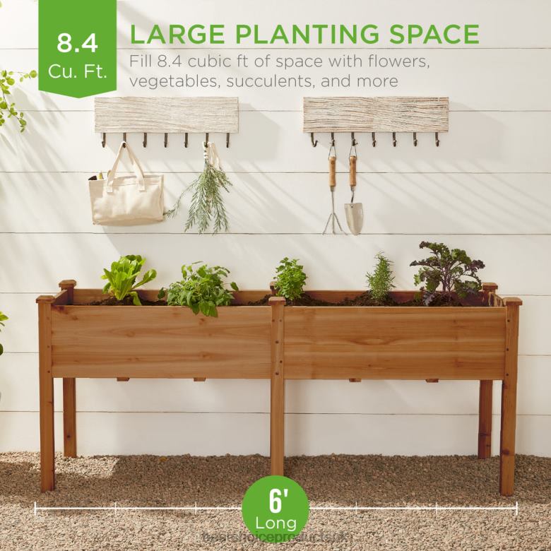 Lawn & Garden | Best Choice ProductsRaised Garden Bed, Elevated Wood Garden Planter Stand N62R962 Acorn Brown