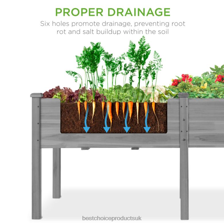 Lawn & Garden | Best Choice ProductsRaised Garden Bed, Elevated Wood Garden Planter Stand N62R964 Gray