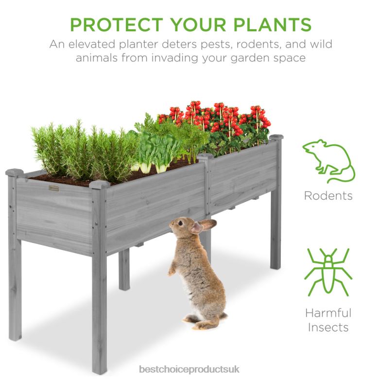 Lawn & Garden | Best Choice ProductsRaised Garden Bed, Elevated Wood Garden Planter Stand N62R964 Gray
