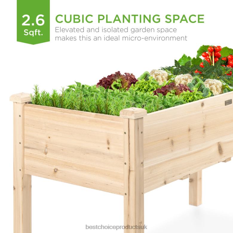Lawn & Garden | Best Choice ProductsRaised Garden Bed, Elevated Wood Planter Box Stand w/ Bed Liner N62R965 Natural
