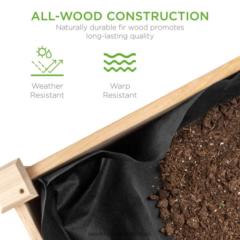 Lawn & Garden | Best Choice ProductsRaised Garden Bed, Elevated Wood Planter Box Stand w/ Bed Liner N62R965 Natural