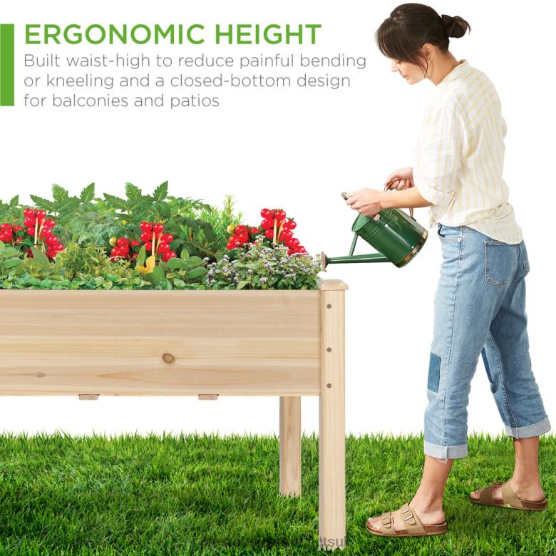 Lawn & Garden | Best Choice ProductsRaised Garden Bed, Elevated Wood Planter Box Stand w/ Bed Liner N62R965 Natural