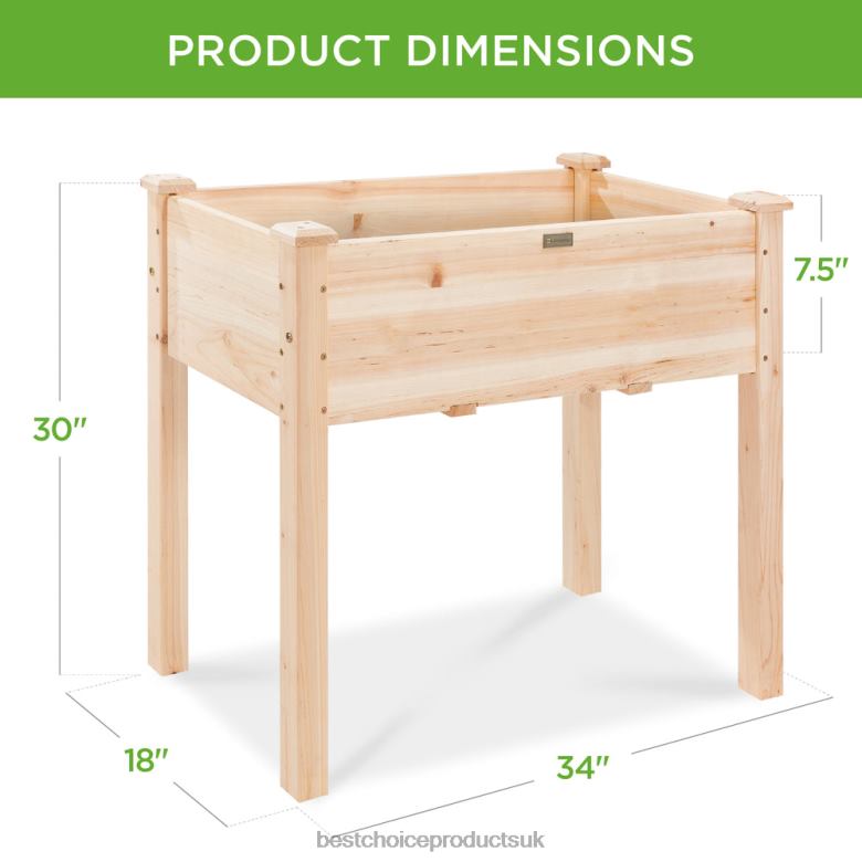 Lawn & Garden | Best Choice ProductsRaised Garden Bed, Elevated Wood Planter Box Stand w/ Bed Liner N62R965 Natural