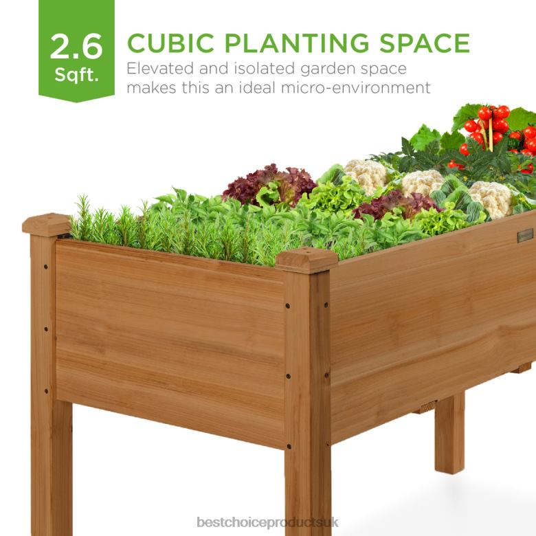 Lawn & Garden | Best Choice ProductsRaised Garden Bed, Elevated Wood Planter Box Stand w/ Bed Liner N62R967 Acorn Brown