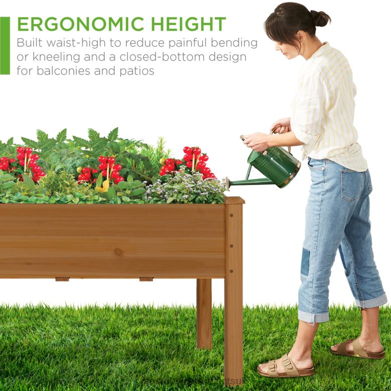 Lawn & Garden | Best Choice ProductsRaised Garden Bed, Elevated Wood Planter Box Stand w/ Bed Liner N62R967 Acorn Brown