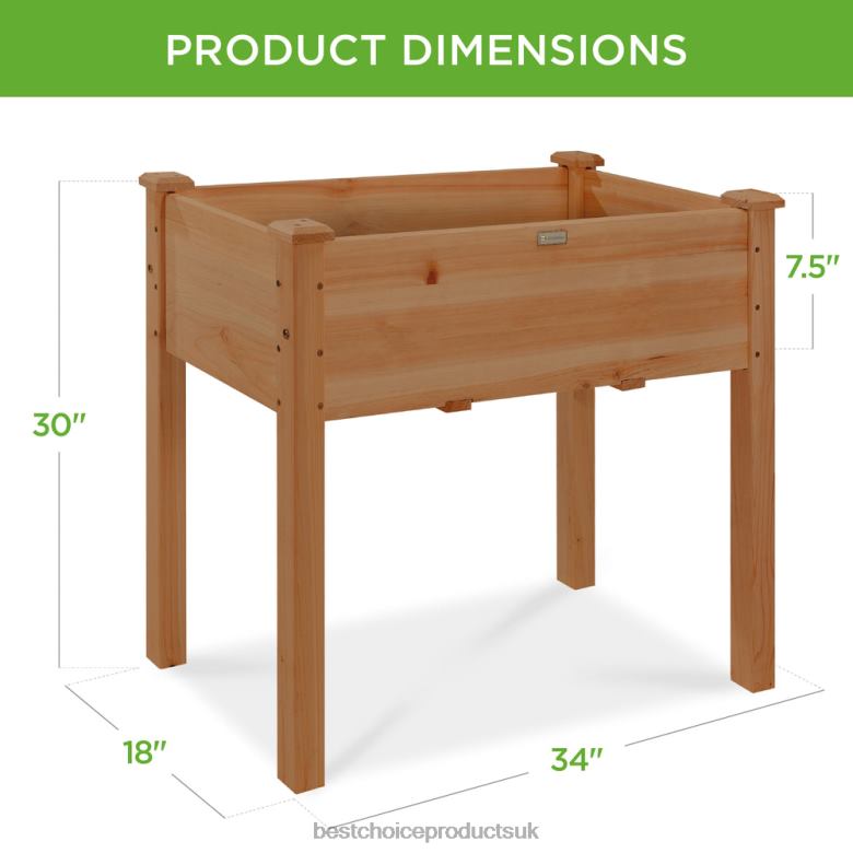 Lawn & Garden | Best Choice ProductsRaised Garden Bed, Elevated Wood Planter Box Stand w/ Bed Liner N62R967 Acorn Brown