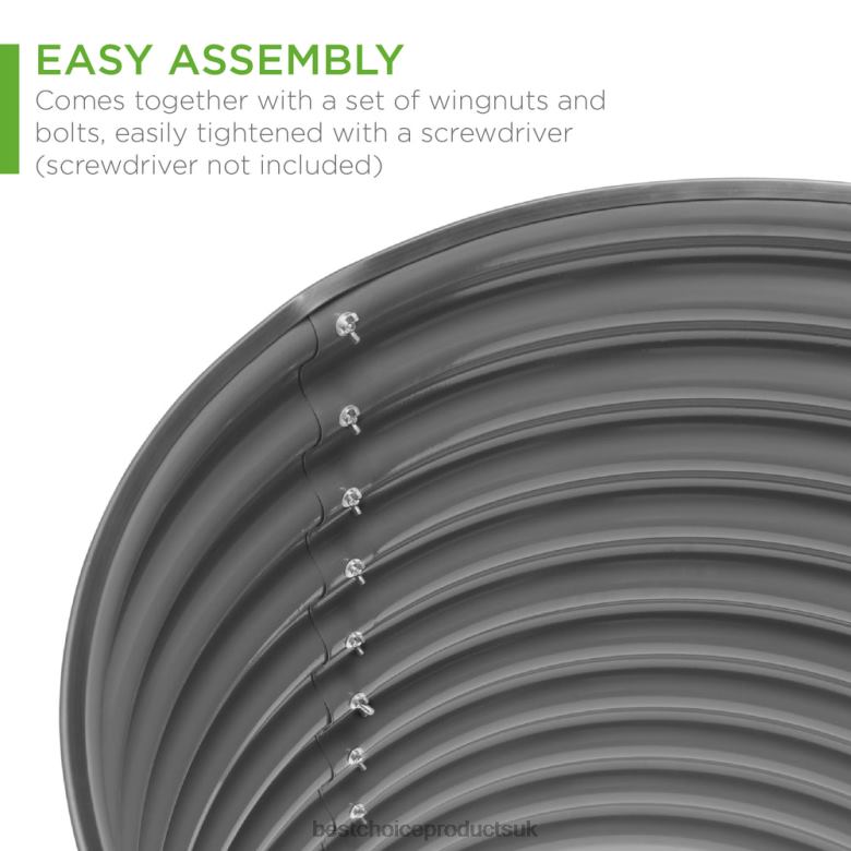 Lawn & Garden | Best Choice ProductsRaised Oval Garden Bed, Customizable Elevated Outdoor Metal Planter N62R970 Dark Gray