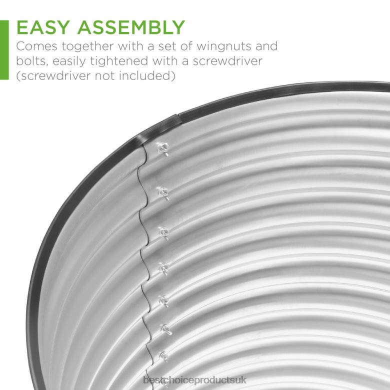 Lawn & Garden | Best Choice ProductsRaised Oval Garden Bed, Customizable Elevated Outdoor Metal Planter N62R971 Silver