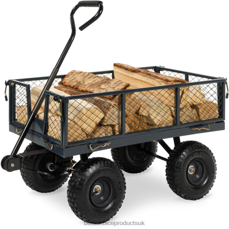Lawn & Garden | Best Choice ProductsSteel Garden Utility Cart Wagon w/ 400lb Capacity, Removable Sides, Handle N62R465 Gray