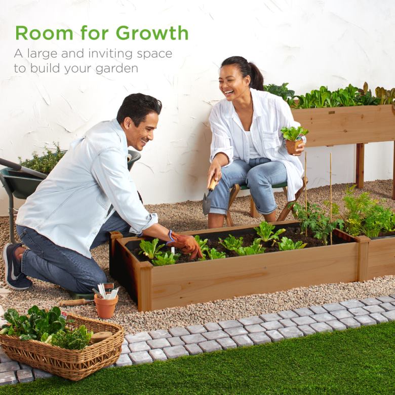 Lawn & Garden | Best Choice ProductsWooden Raised Garden Bed Planter for Garden, Lawn, Yard N62R985 Acorn Brown