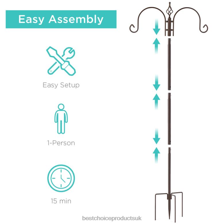 Lawn & Garden | Best Choice Products4-Hook Bird Feeding Station, Steel Feeder Stand w/ 2 Bird Feeders N62R438 Bronze