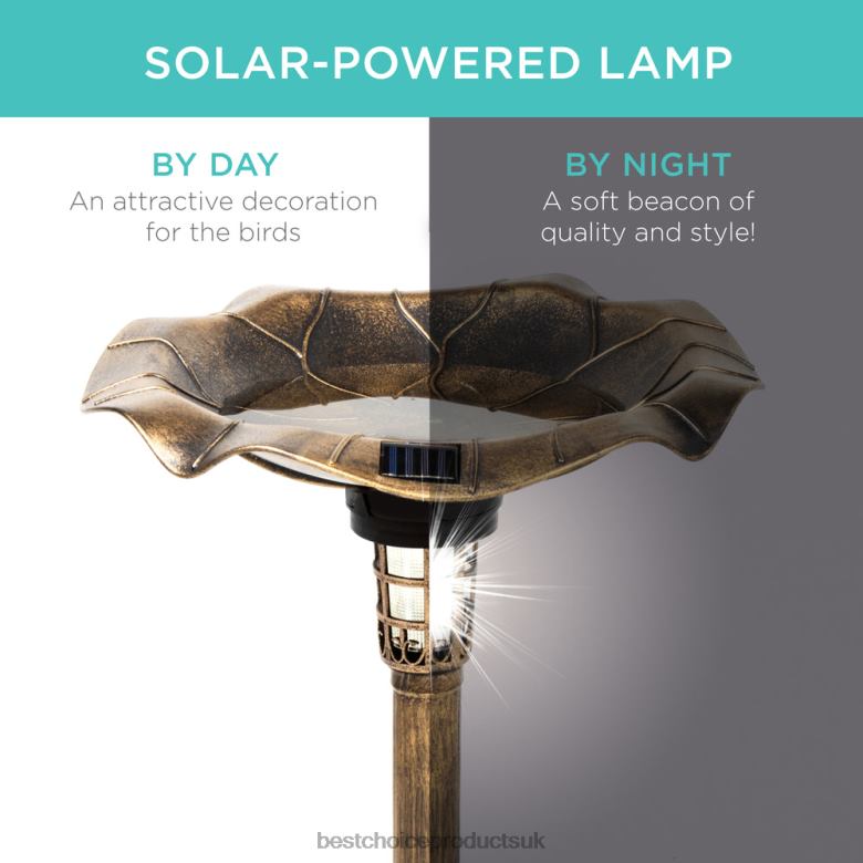 Lawn & Garden | Best Choice ProductsSolar Lighted Bird Bath w/ Planter N62R453 Bronze