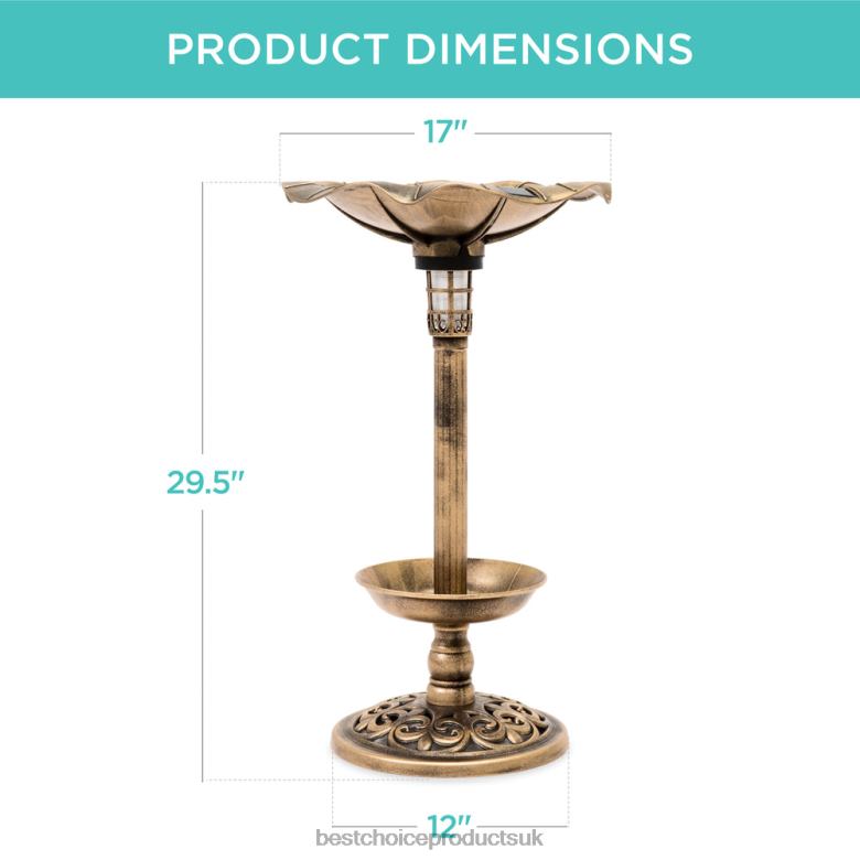 Lawn & Garden | Best Choice ProductsSolar Lighted Bird Bath w/ Planter N62R453 Bronze
