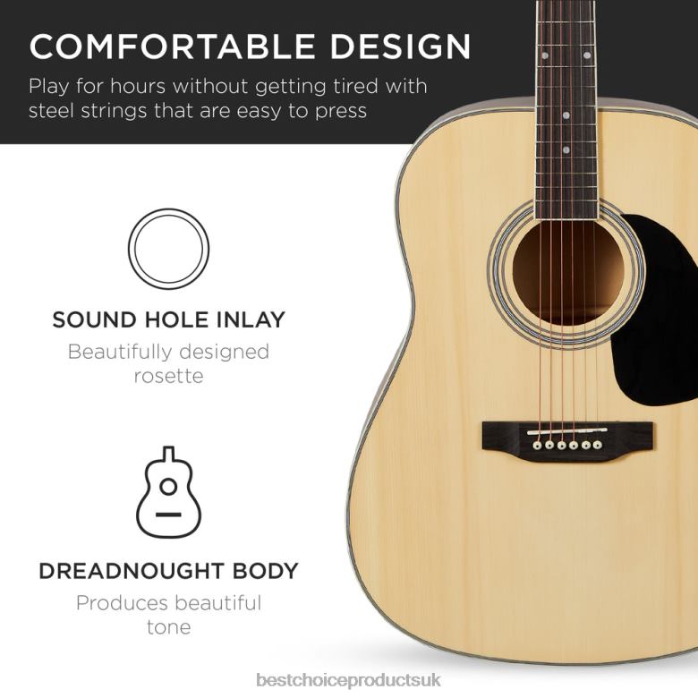 Musical Instruments | Best Choice Products41in Acoustic Guitar Starter Kit w/ Digital Tuner, Padded Case, Picks, Strap N62R1072 Natural