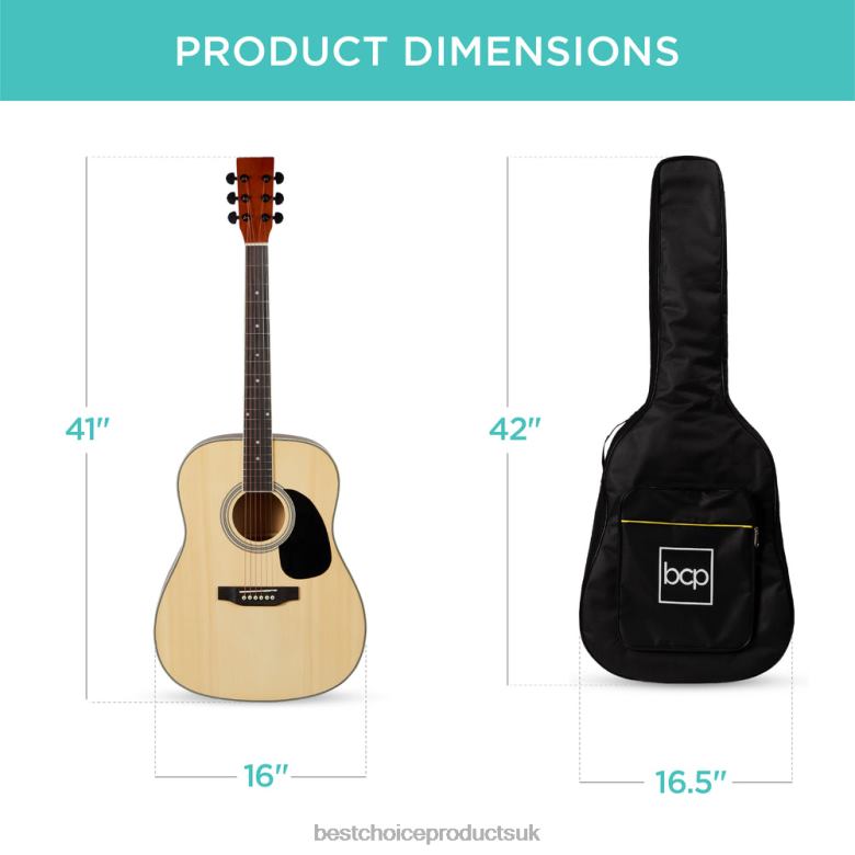 Musical Instruments | Best Choice Products41in Acoustic Guitar Starter Kit w/ Digital Tuner, Padded Case, Picks, Strap N62R1072 Natural