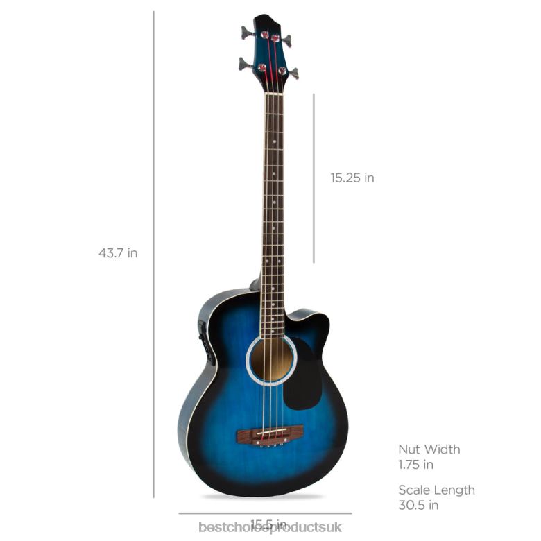 Musical Instruments | Best Choice ProductsAcoustic Electric Bass Guitar w/ Equalizer, Truss Rod N62R1143 Blue