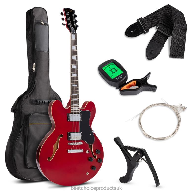 Musical Instruments | Best Choice ProductsAll-Inclusive Semi-Hollow Body Electric Guitar Set N62R1037 Red
