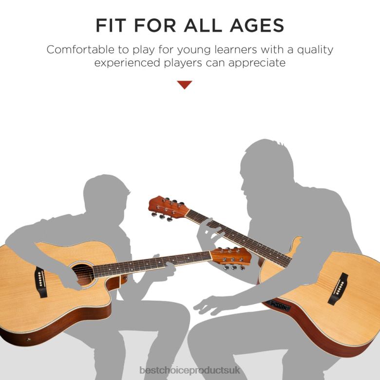 Musical Instruments | Best Choice ProductsBeginner Acoustic Electric Cutaway Guitar Set w/ Case, Strap N62R1093 Natural