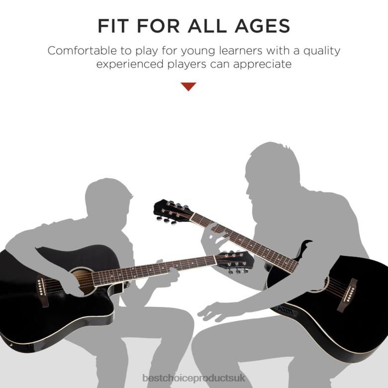 Musical Instruments | Best Choice ProductsBeginner Acoustic Electric Cutaway Guitar Set w/ Case, Strap N62R1094 Black