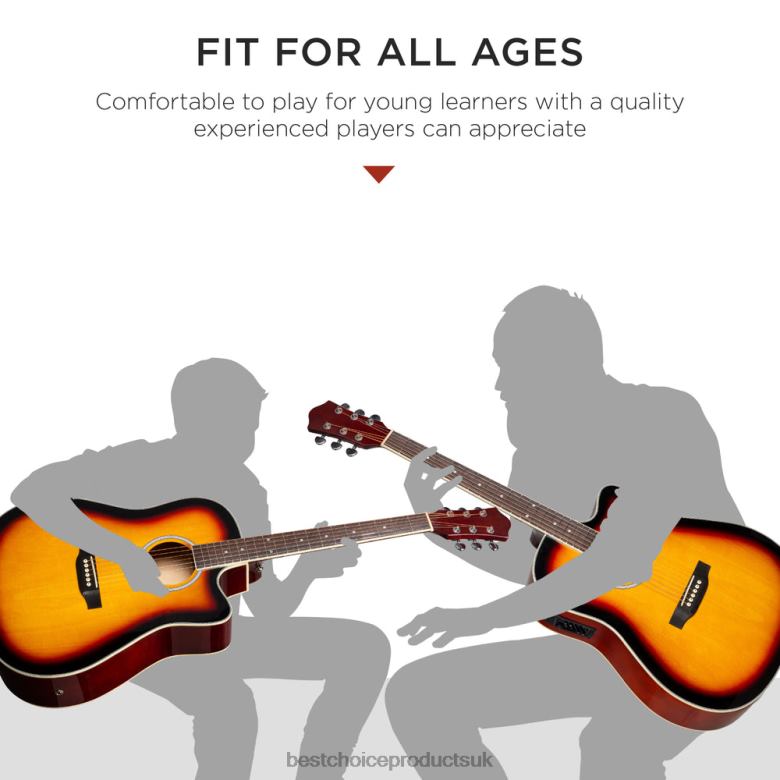 Musical Instruments | Best Choice ProductsBeginner Acoustic Electric Cutaway Guitar Set w/ Case, Strap N62R1095 Sunburst