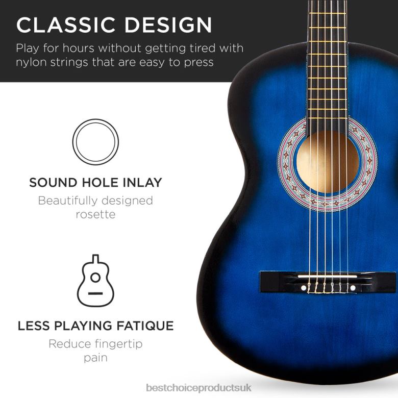 Musical Instruments | Best Choice ProductsBeginner Acoustic Guitar Set w/ Case, Strap, Digital Tuner, Strings N62R1111 Blueburst