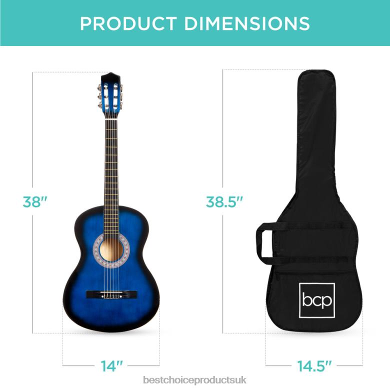 Musical Instruments | Best Choice ProductsBeginner Acoustic Guitar Set w/ Case, Strap, Digital Tuner, Strings N62R1111 Blueburst