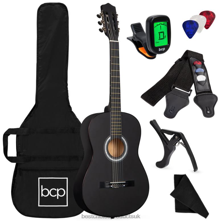 Musical Instruments | Best Choice ProductsBeginner Acoustic Guitar Set w/ Case, Strap, Digital Tuner, Strings N62R1112 Matte Black