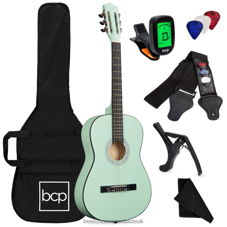 Musical Instruments | Best Choice ProductsBeginner Acoustic Guitar Set w/ Case, Strap, Digital Tuner, Strings N62R1115 SoCal Green