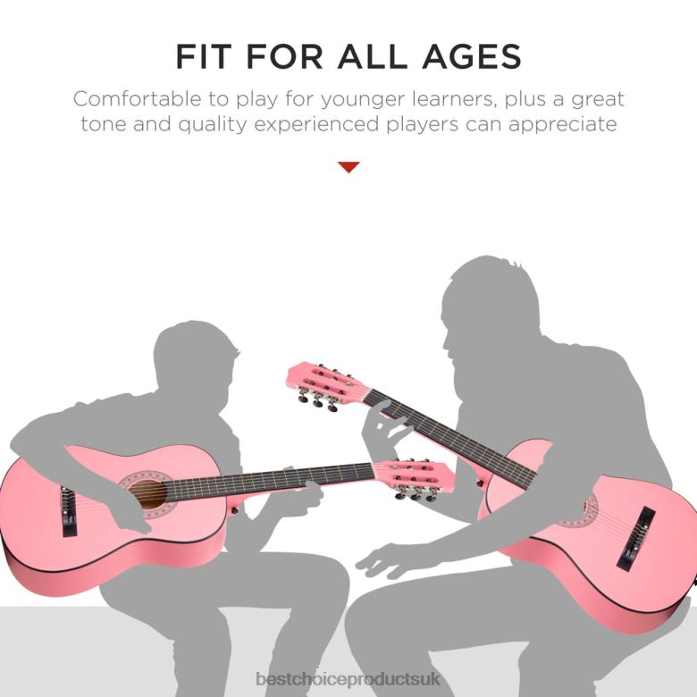 Musical Instruments | Best Choice ProductsBeginner Acoustic Guitar Set w/ Case, Strap, Digital Tuner, Strings N62R1116 Pink