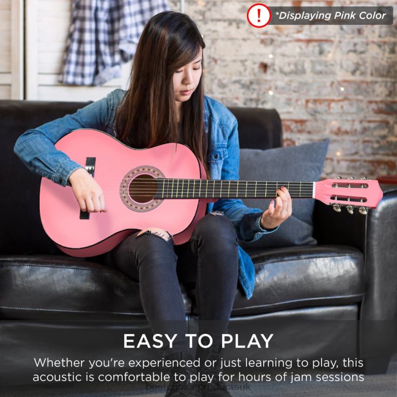 Musical Instruments | Best Choice ProductsBeginner Acoustic Guitar Set w/ Case, Strap, Digital Tuner, Strings N62R1116 Pink