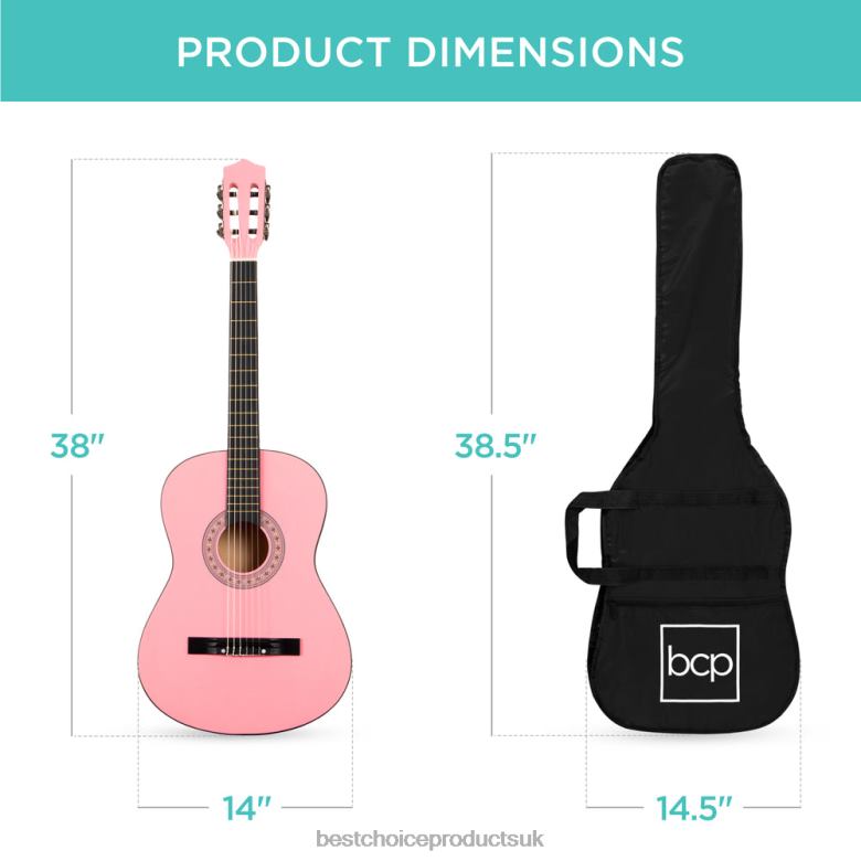 Musical Instruments | Best Choice ProductsBeginner Acoustic Guitar Set w/ Case, Strap, Digital Tuner, Strings N62R1116 Pink