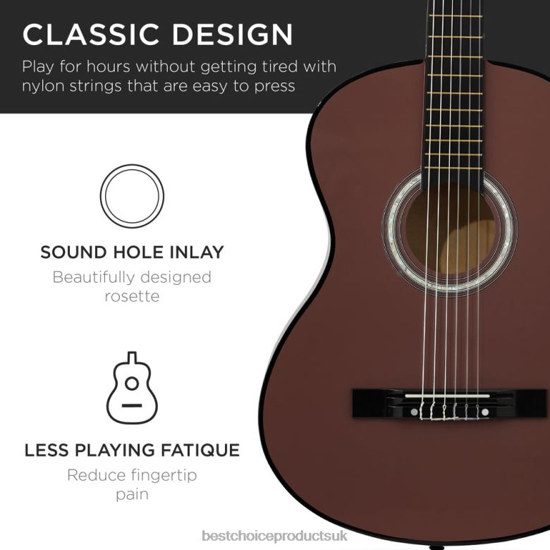 Musical Instruments | Best Choice ProductsBeginner Acoustic Guitar Set w/ Case, Strap, Digital Tuner, Strings N62R1119 Dark Brown