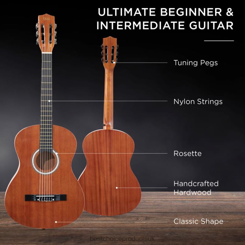 Musical Instruments | Best Choice ProductsBeginner Acoustic Guitar Set w/ Case, Strap, Digital Tuner, Strings N62R1121 Natural Mahogany