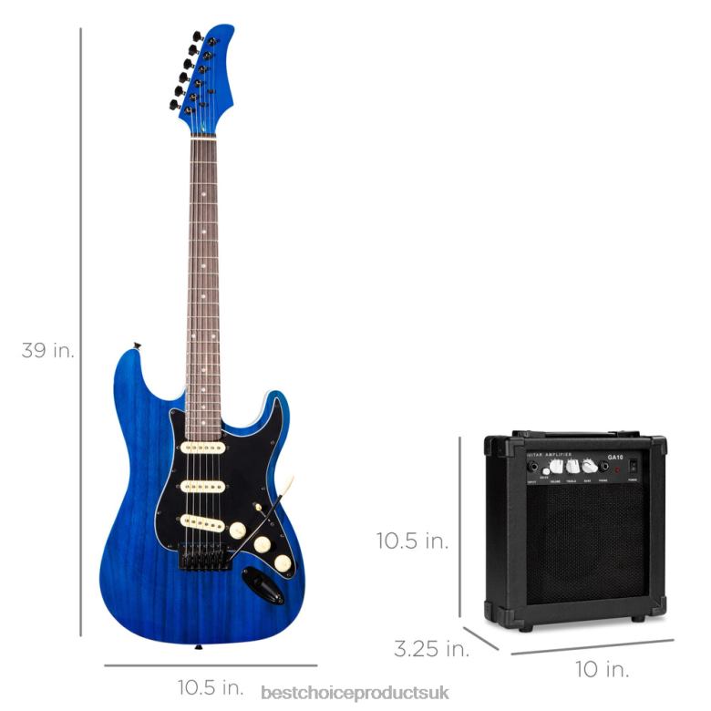Musical Instruments | Best Choice ProductsBeginner Electric Guitar Kit w/ Case, 10W Amp, Tremolo Bar N62R1100 Midnight Blue