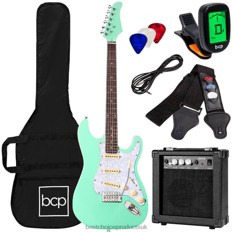 Musical Instruments | Best Choice ProductsBeginner Electric Guitar Kit w/ Case, 10W Amp, Tremolo Bar N62R1101 SoCal Green