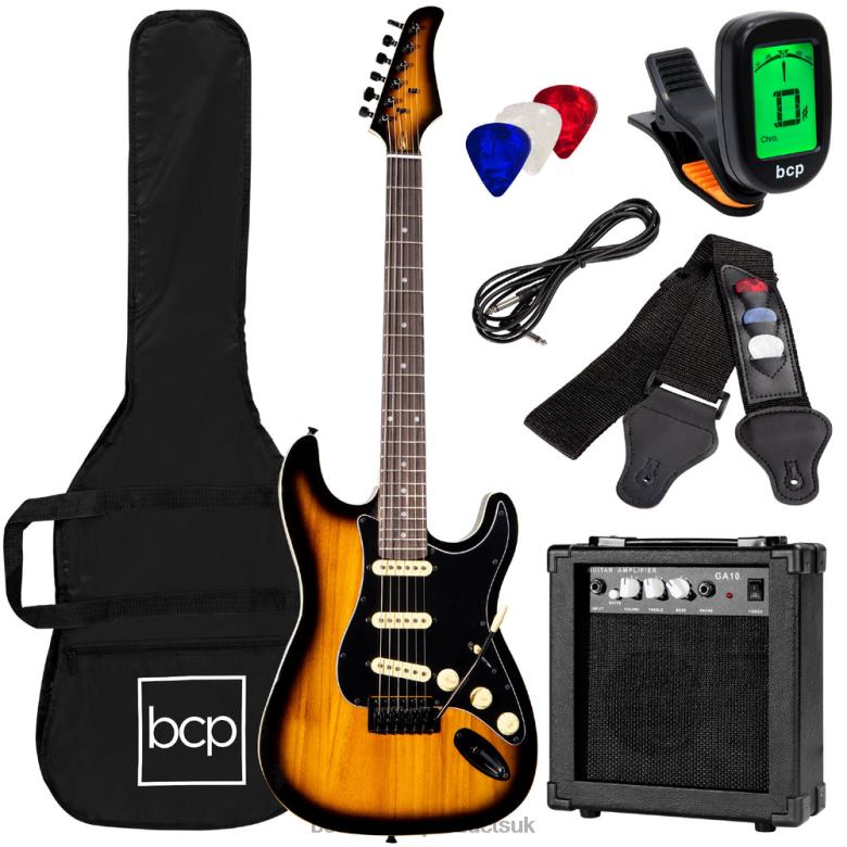 Musical Instruments | Best Choice ProductsBeginner Electric Guitar Kit w/ Case, 10W Amp, Tremolo Bar N62R1103 Sunburst