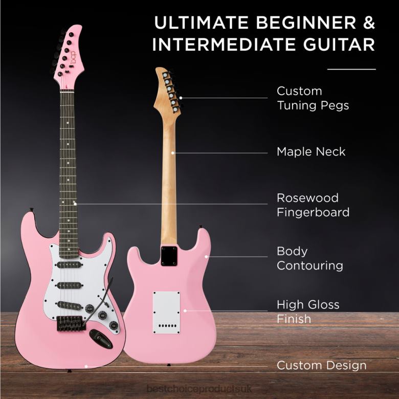 Musical Instruments | Best Choice ProductsBeginner Electric Guitar Kit w/ Case, 10W Amp, Tremolo Bar N62R1105 Pink