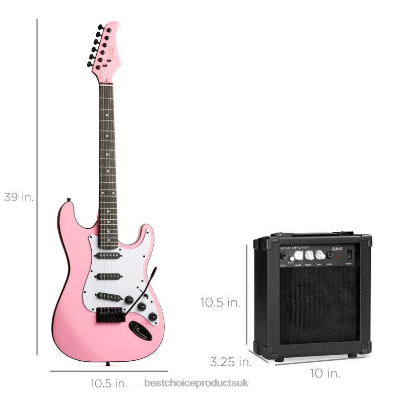 Musical Instruments | Best Choice ProductsBeginner Electric Guitar Kit w/ Case, 10W Amp, Tremolo Bar N62R1105 Pink