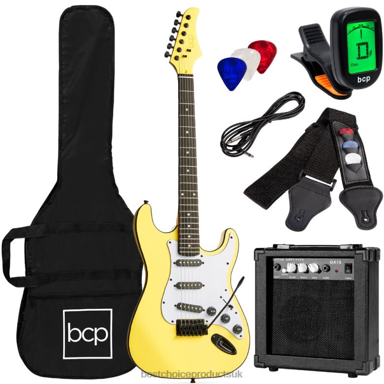 Musical Instruments | Best Choice ProductsBeginner Electric Guitar Kit w/ Case, 10W Amp, Tremolo Bar N62R1108 Yellow