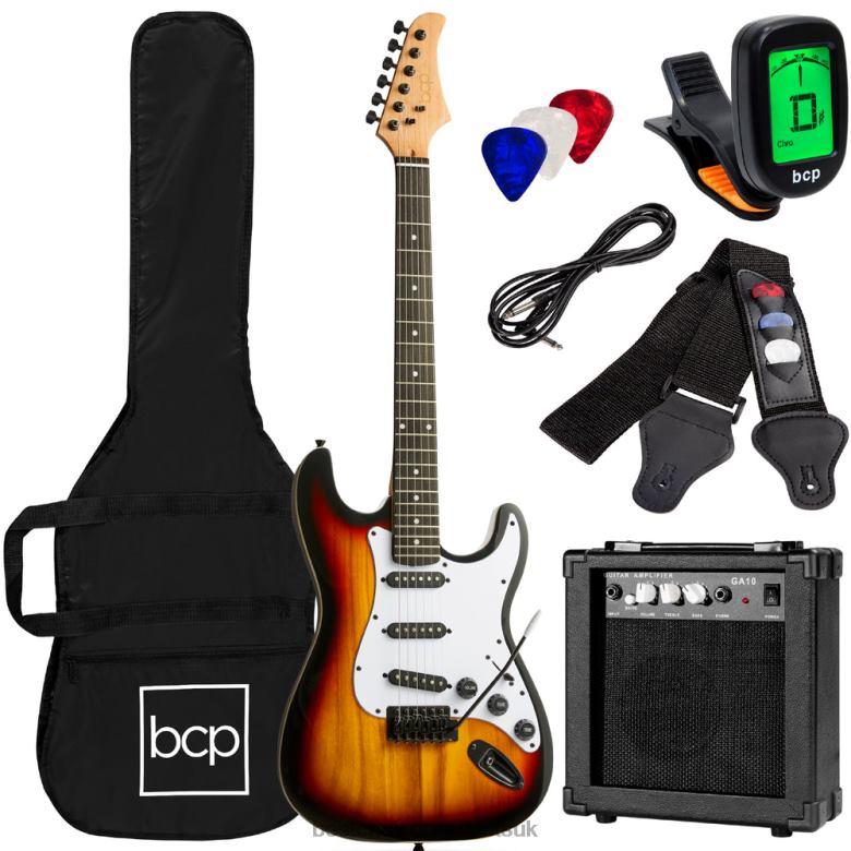 Musical Instruments | Best Choice ProductsBeginner Electric Guitar Kit w/ Case, 10W Amp, Tremolo Bar N62R1110 3 Color Sunburst