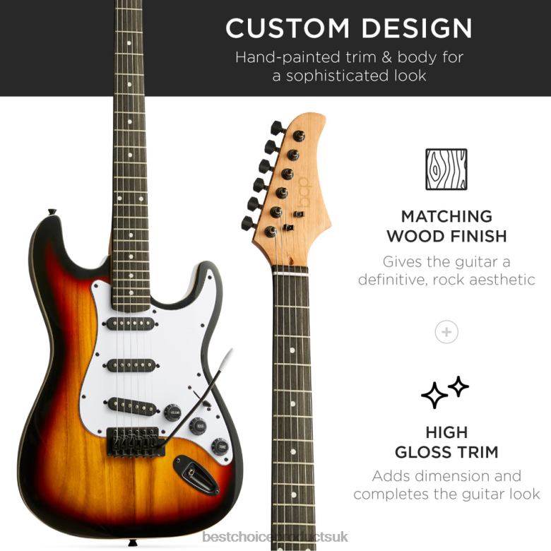 Musical Instruments | Best Choice ProductsBeginner Electric Guitar Kit w/ Case, 10W Amp, Tremolo Bar N62R1110 3 Color Sunburst