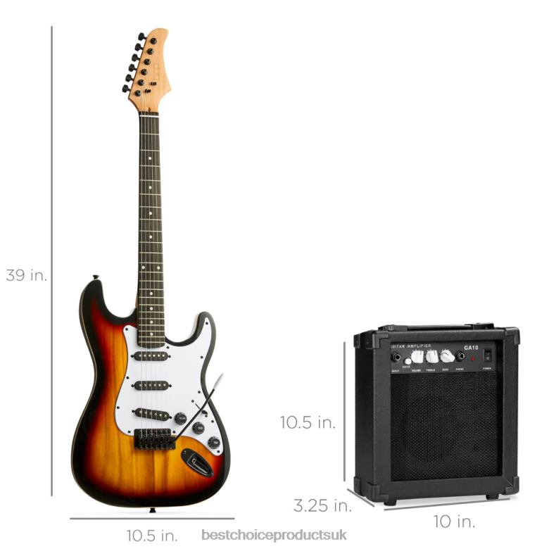 Musical Instruments | Best Choice ProductsBeginner Electric Guitar Kit w/ Case, 10W Amp, Tremolo Bar N62R1110 3 Color Sunburst