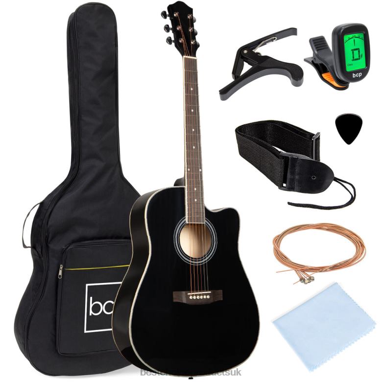 Musical Instruments | Best Choice ProductsFull Size Beginner Acoustic Guitar Set with Case, Strap, Capo N62R1066 Black